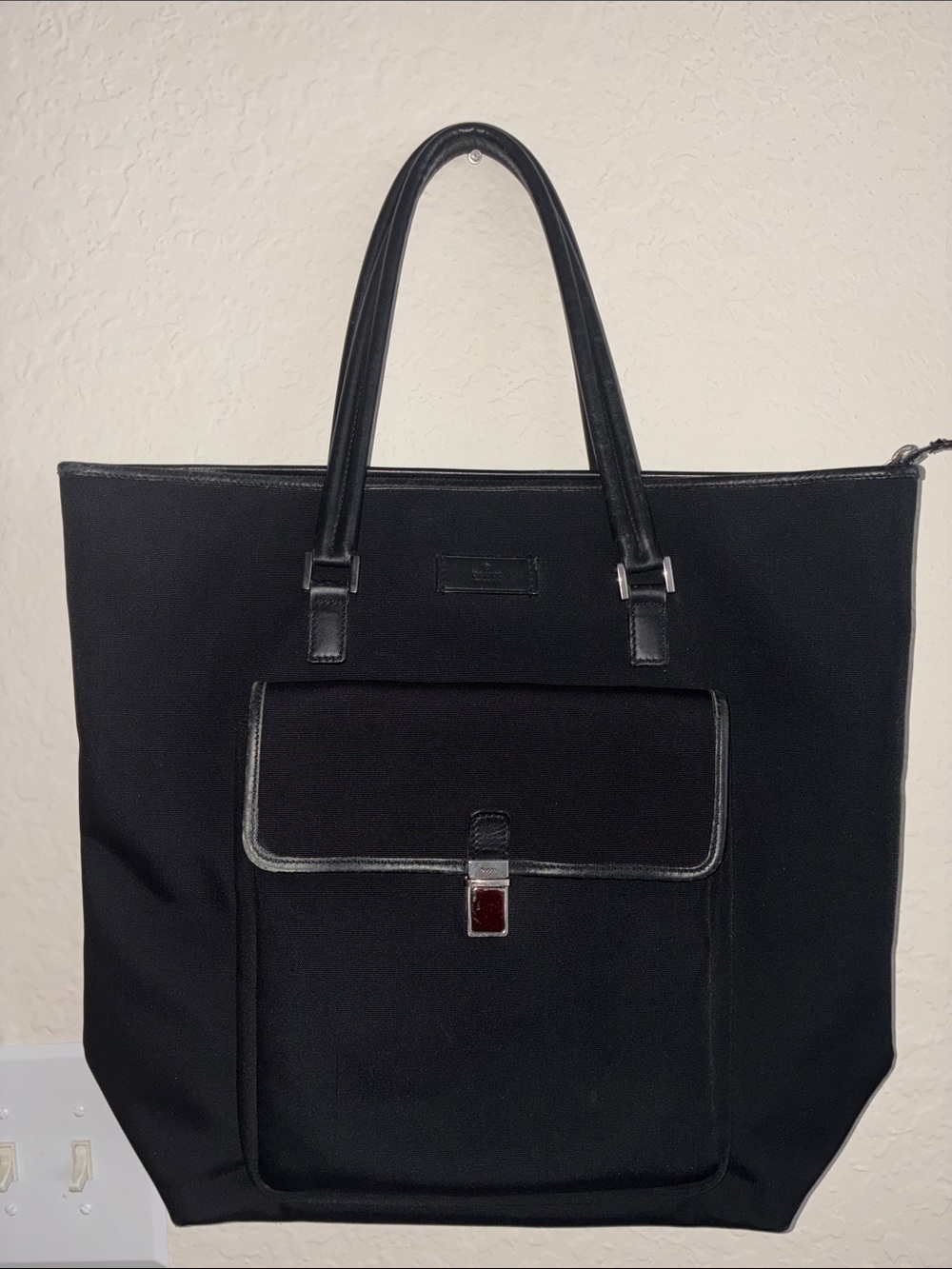 Gucci Black Tote with Front Pocket